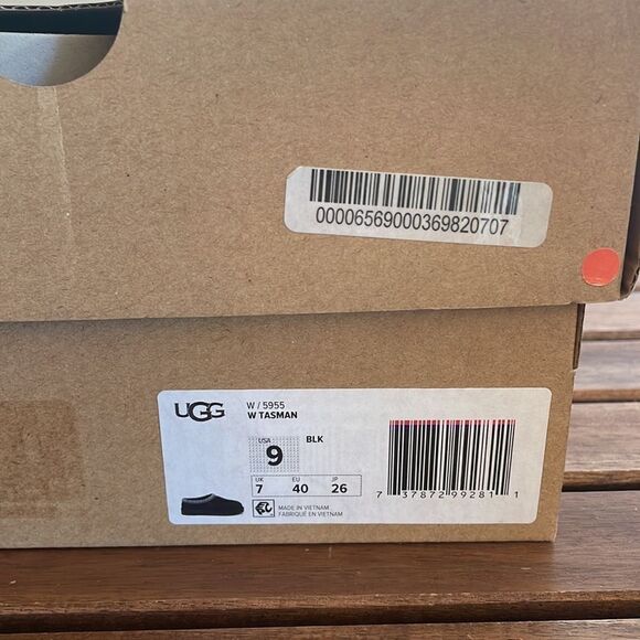 UGG Tasman Slipper Black USA Women Size 9/UK 7/EU 40 - Picture 13 of 17